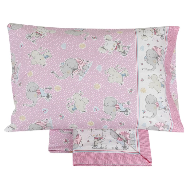 Turi Pink - Set lenzuola cotone by Biancaluna per culla lettino