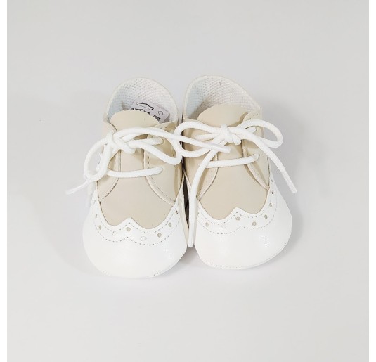 Baptismal baby shoes with laces M110