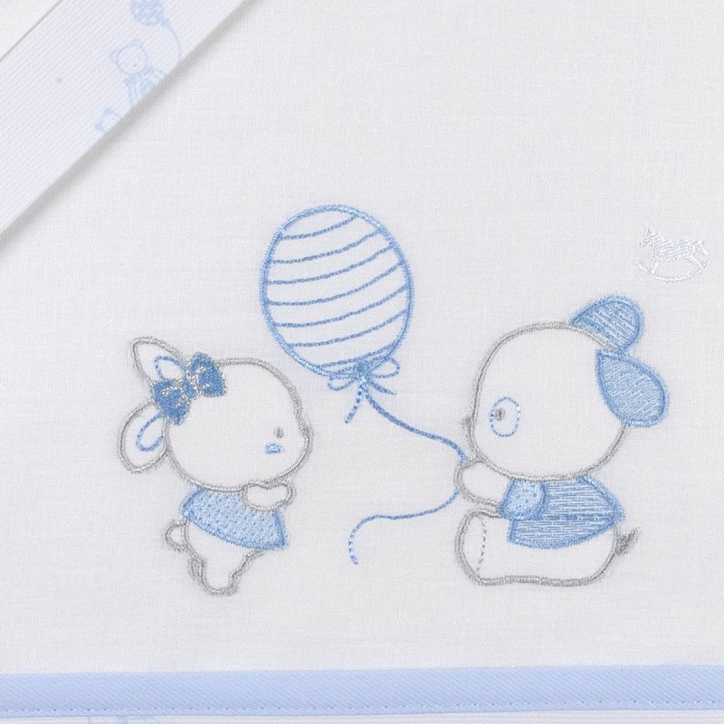 Bunnies & Balloon - Cradle sheet set...