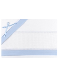 Cot bed sheet set with aida to embroider CI1405PQAZ