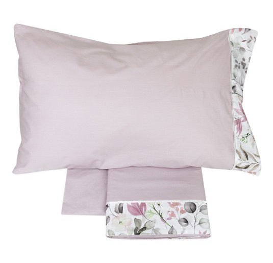 Bedtime Originals Blossom Watercolor Floral Twin Sheets and Pillowcase Set - Pink