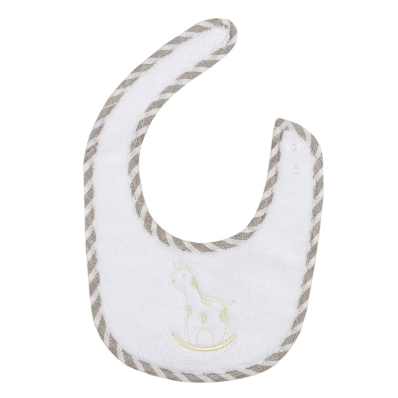 Giraffe - Embroidered cotton bib by Coccode C57601B