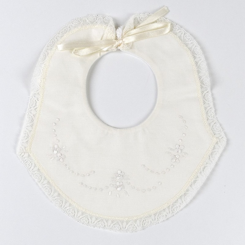 Hand embroidered pure cotton bib BAVC02PA