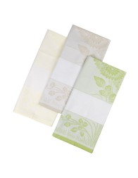Set of 3 Fiandra cotton towels with aida cloth