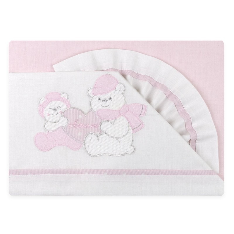 Cradle pram sheet set Dolci Sogni art. DSC545RR