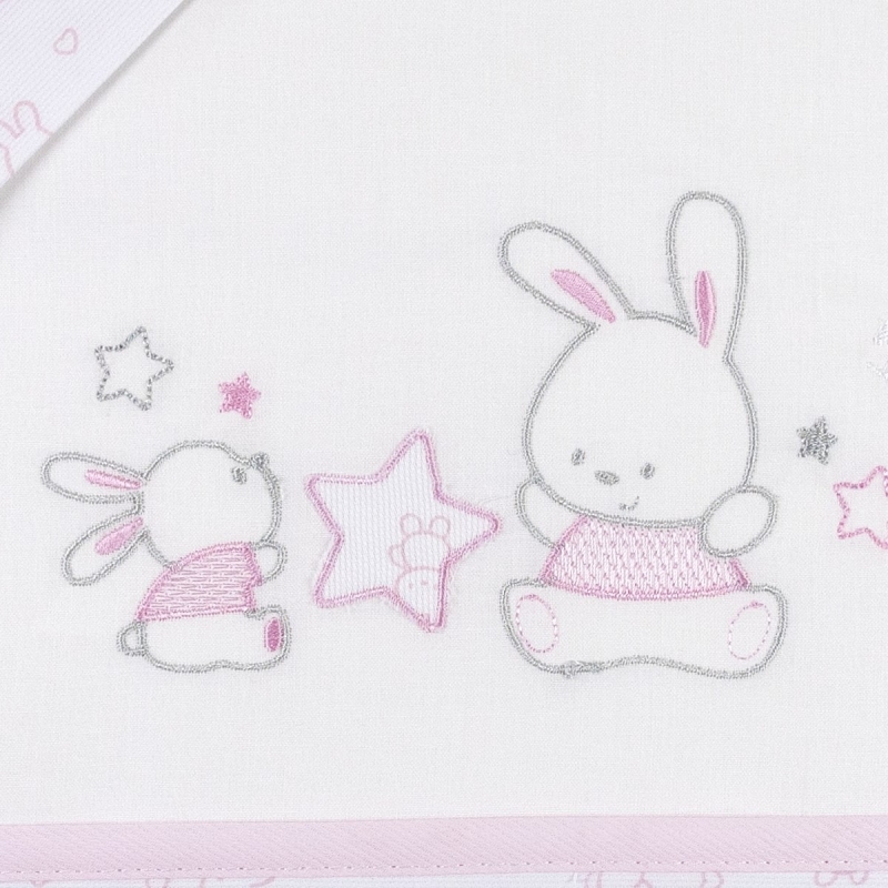 Pink Bunnies - Cot sheet set Mio...