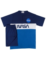 NASA - Pigiama serafino in cotone corto PopCorn U8939