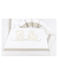Cot bed sheet set art. 04153BG
