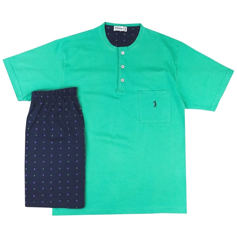 Pigiama serafino in cotone corto Bip...