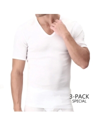 3-Pack of V-neck deep t-shirt filoscozia by Perofil