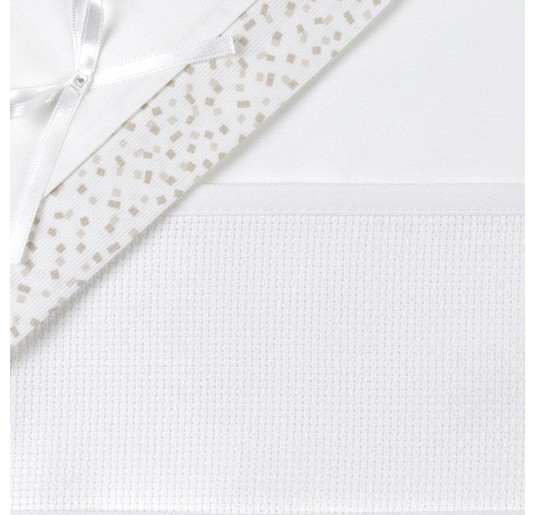 Set lenzuola culla carrozzina ricamabile CI13AI06PQPA 2