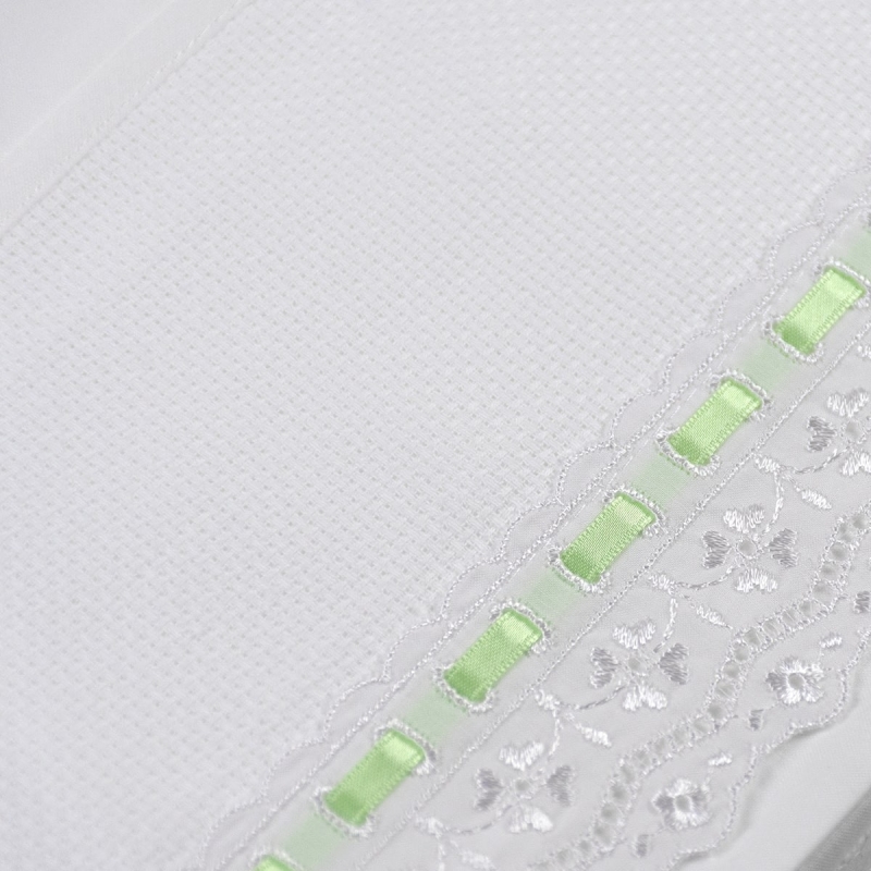 Cot bed sheet set to embroider art....