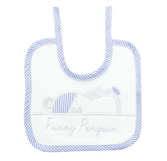 Penguin - Bib in chenille by Ellepi AD9701B 2