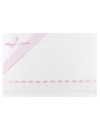 Cot bed sheet set to embroider art. 1405SGR