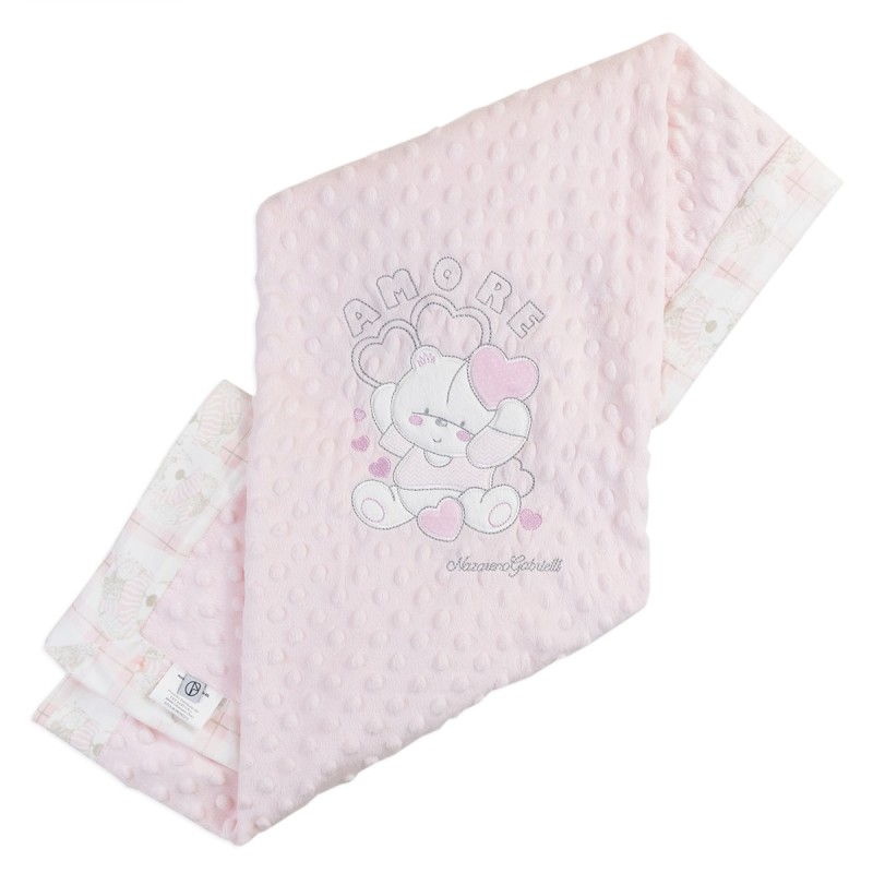 Love Pink -  Blanket soft pile for cradle pram Nazareno Gabrielli