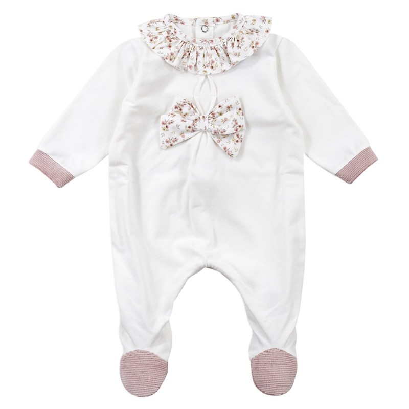 Newborn girl onesie interlock cotton TU5001