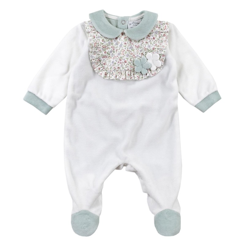 Chenille baby girl onesie by Le Chicche TU5081