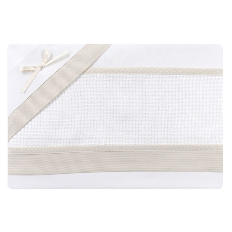 Sheet set for crib and pram to be embroidered CI1305PQBG