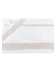 Sheet set for crib and pram to be embroidered CI1305PQBG