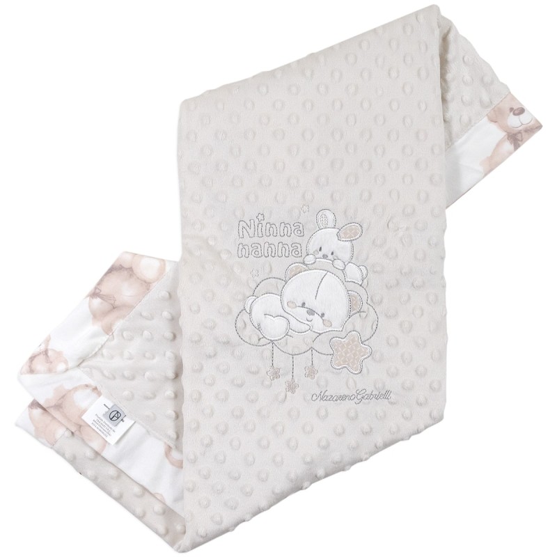 Lullaby Bears -  Blanket soft pile for cradle pram Nazareno Gabrielli NG47322BG
