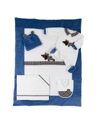 Coordinated baby layette chenille by Le Chicche LCH50AZ