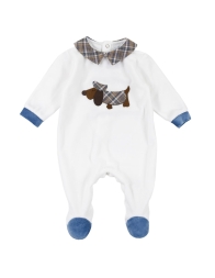 Coordinated baby layette chenille by Le Chicche LCH52AZ