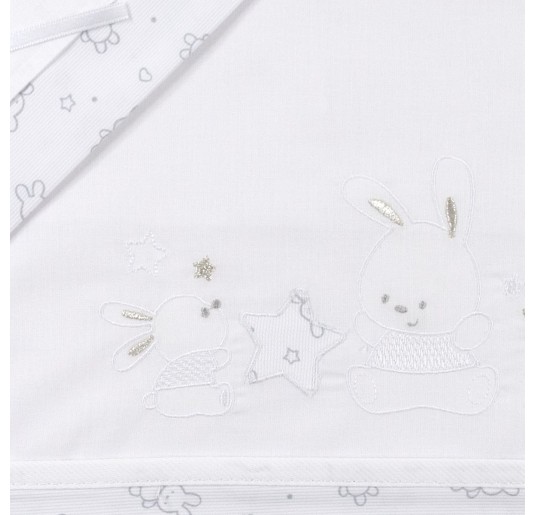 Coniglietti White - Set lenzuola culla lettino Mio... 2