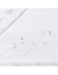 Coniglietti White - Set lenzuola culla lettino Mio Piccolo LL892BB