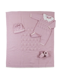 Coordinato Bauletto Corredino Neonata Pura Lana by STELLA IG42/23