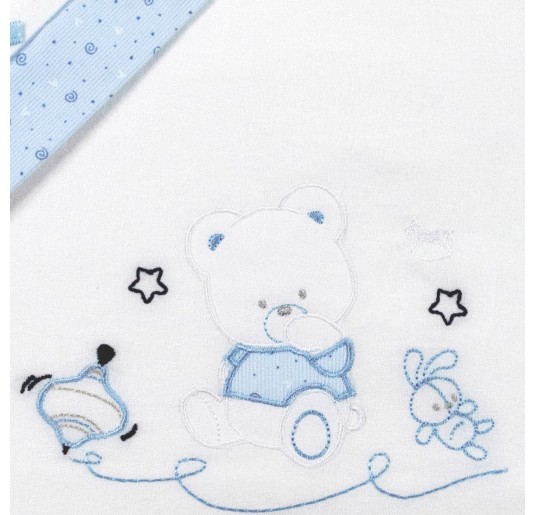 Flannel cradle pram stroller sheet set by Mio Piccolo FLC918AZ 2