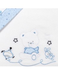 Flannel cradle pram stroller sheet set by Mio Piccolo FLC918AZ