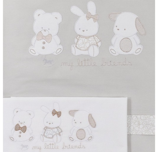 Set piumotto e lenzuolino per culletta carrozzina Mio Piccolo PMT877PA 2