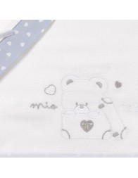 Flannel cradle pram stroller sheet set by Mio Piccolo FLC921GR