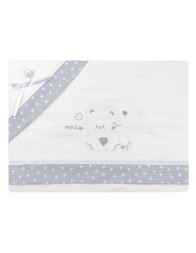 Flannel cradle pram stroller sheet set by Mio Piccolo FLC921GR