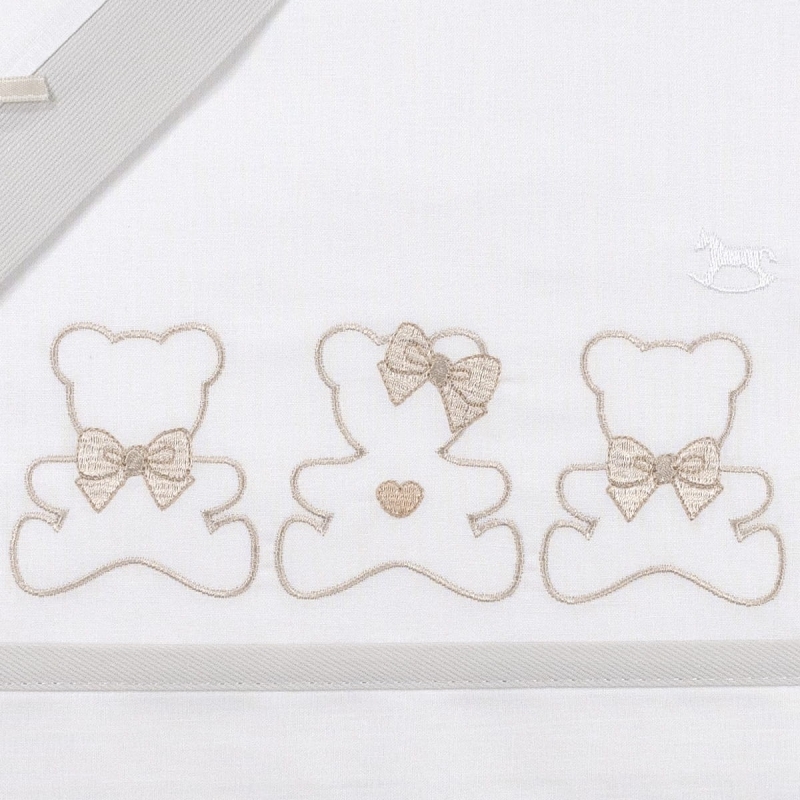 Bears - Set lenzuola culletta - Panna