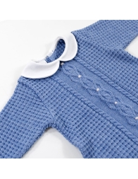Baby Boy Newborn jumpsuit with collar pure wool by Stella IG8610
