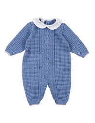 Baby Boy Newborn jumpsuit with collar pure wool by Stella IG8610