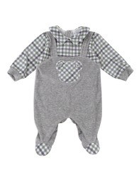 Coordinated baby layette chenille by Le Chicche LCH5230GR