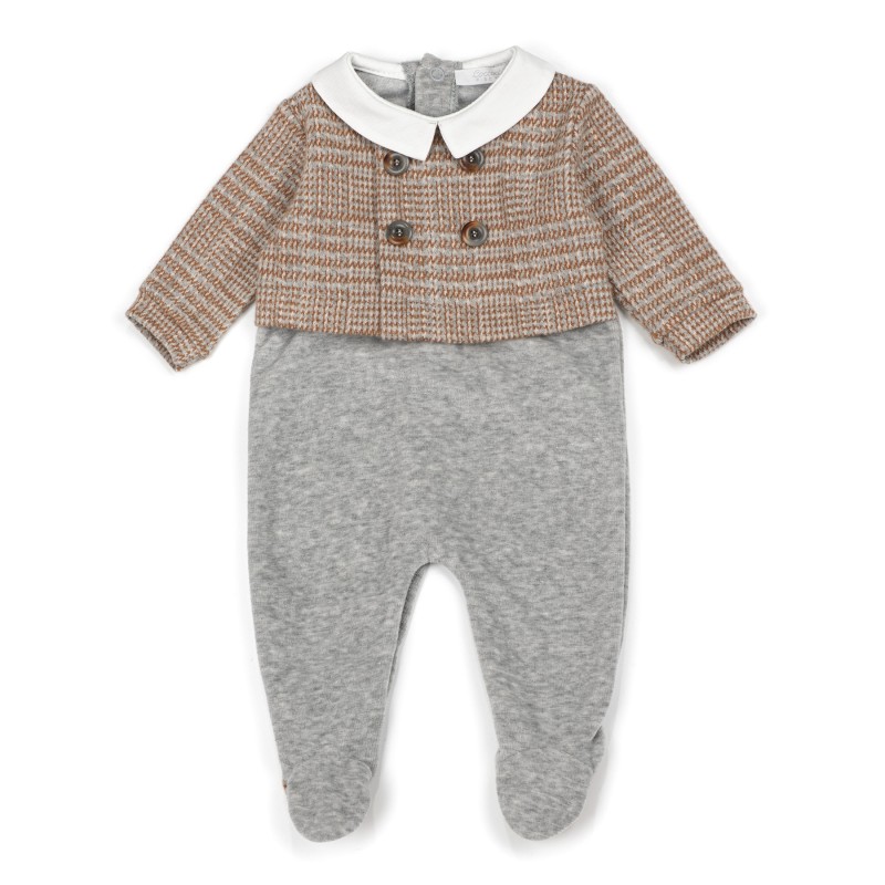 Chenille onesie with central buttons by Coccode' C58017