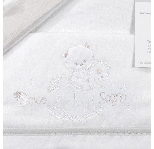 Flannel cradle bed sheet set Nazareno Gabrielli 2703GR 2