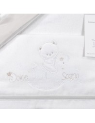 Set lenzuola flanella culla e carrozzina Nazareno Gabrielli 2703GR