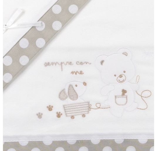 Cot bed sheet set flannel 3 pieces FLL925TT 2
