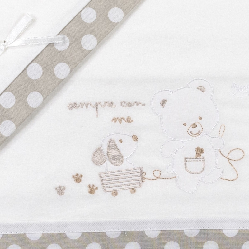 Cot bed sheet set flannel 3 pieces...