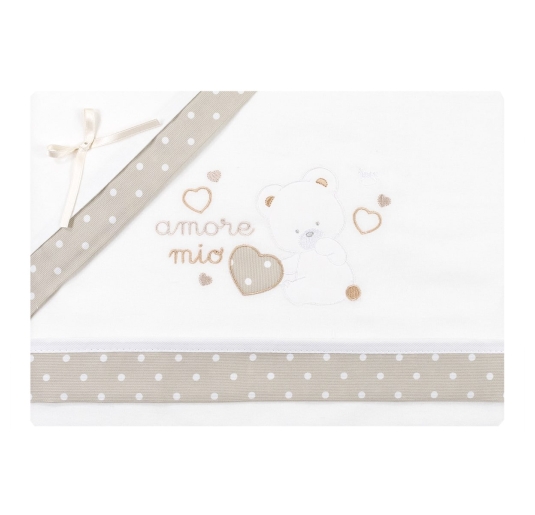 Flannel cradle bed sheet set Mio Piccolo FLC920TT