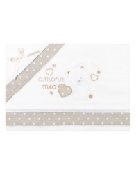 Flannel cradle bed sheet set Mio Piccolo FLC920TT