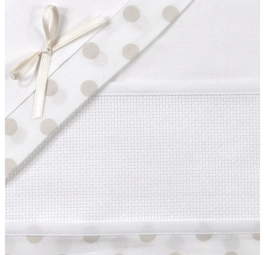 Cot bed sheet set to embroider CI14AI02PQBG 2