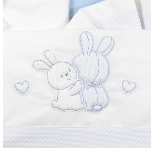 Flannel cradle bed sheet set Fiorellino FLC44003AZ 2