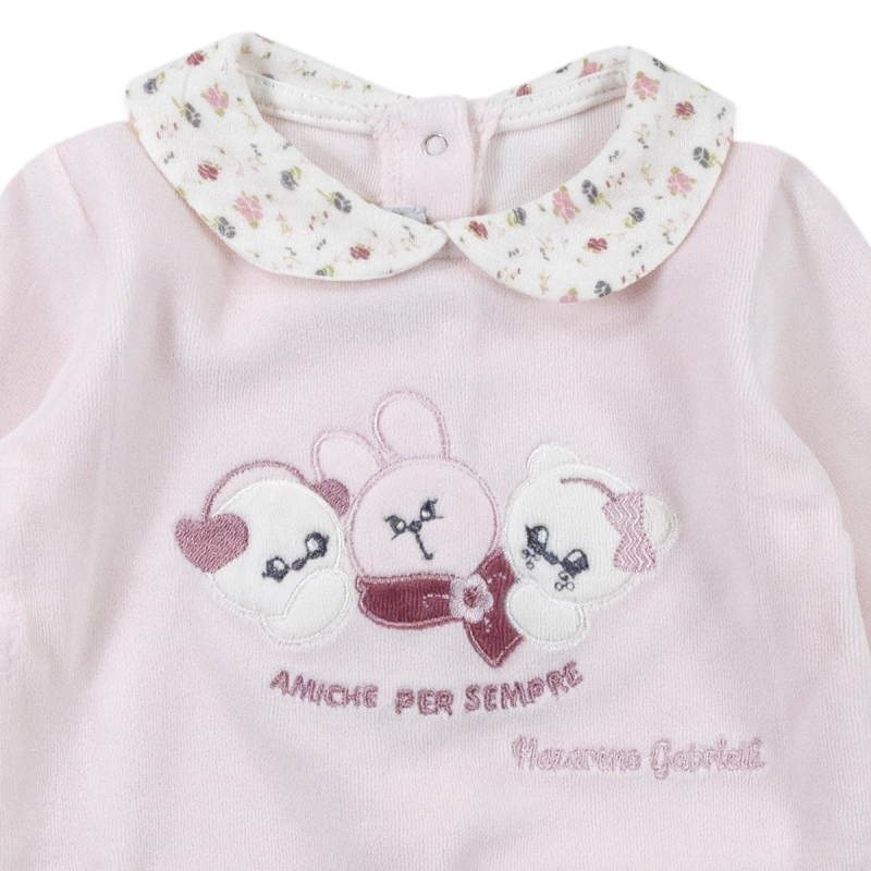 Provençal collar chenille romper by...