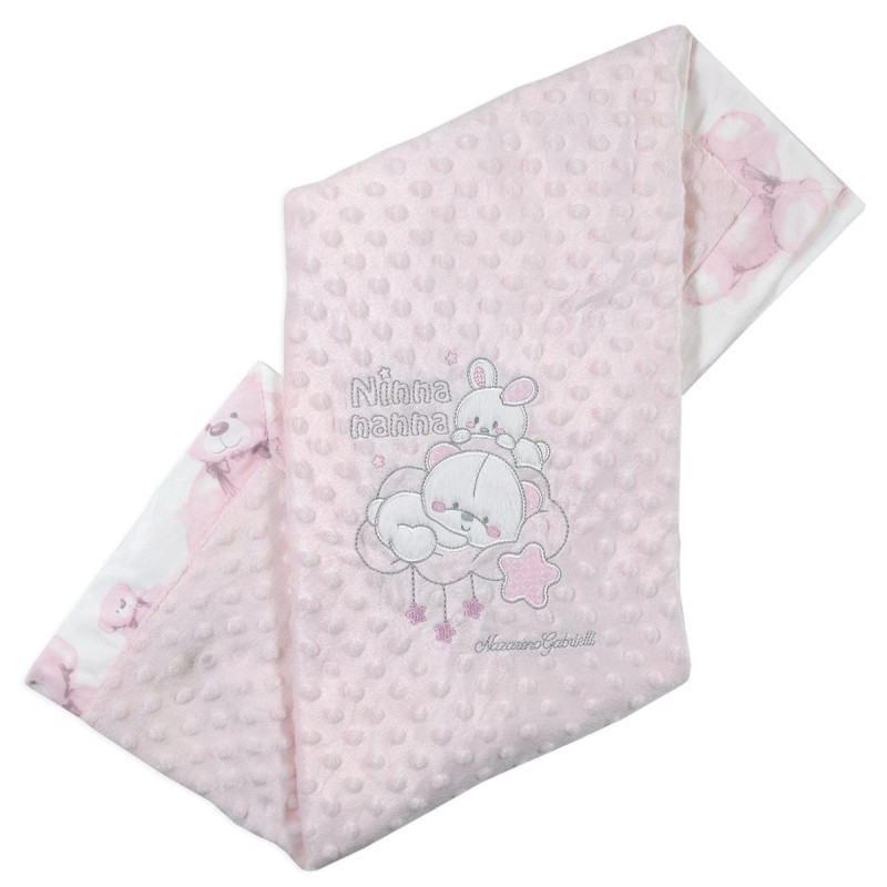 Lullaby Pink -  Blanket soft pile for cradle pram Nazareno Gabrielli