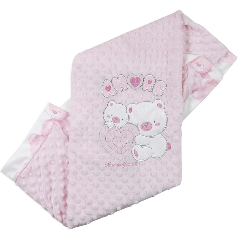 Love Bears -  Blanket soft pile for cradle pram Nazareno Gabrielli NG47323RR